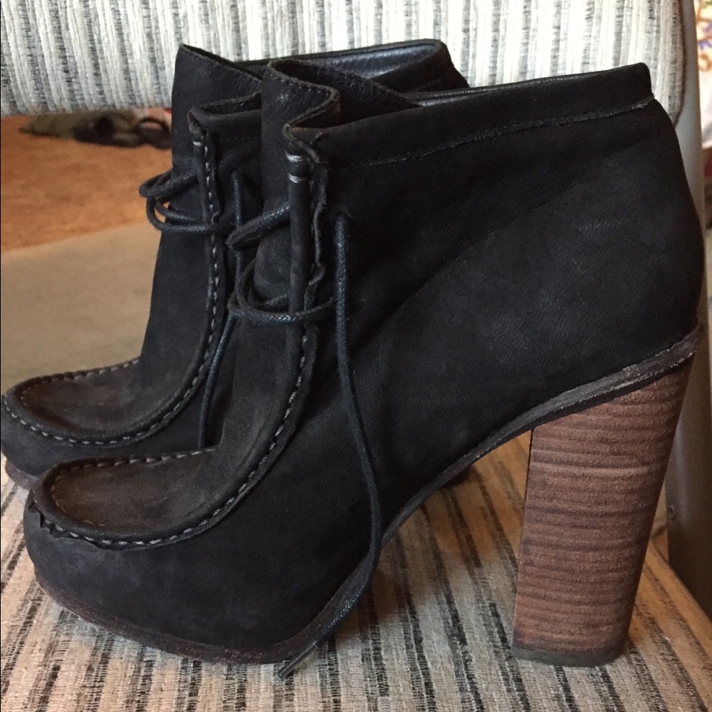 Black Suede Heels size 7